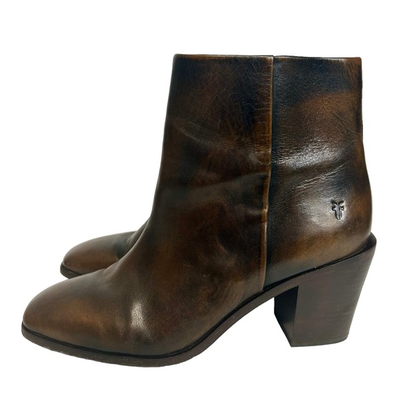 Frye Georgia Ankle Bootie Boot Sz 9.5 Bronze - Picture 6 of 13